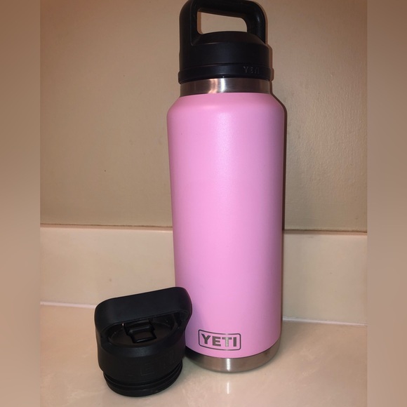 YETI 46oz limited edition color Power Pink Chug Rambler with extra Straw Lid - Picture 13 of 15